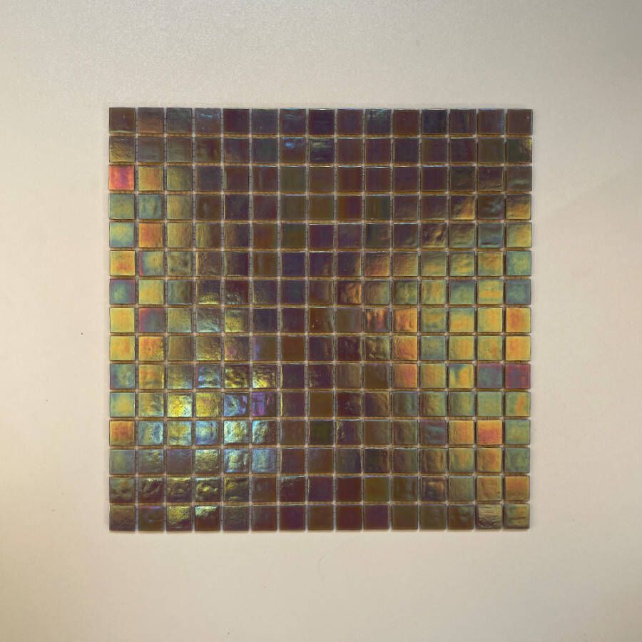 The Mosaic Factory Amsterdam Pearl Quartz Glas mozaïektegel 2x2cm Light Grey