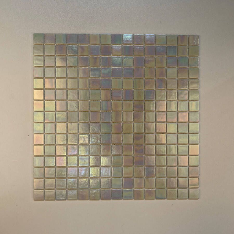 The Mosaic Factory Amsterdam Pearl Quartz Glas mozaïektegel 2x2cm Off White