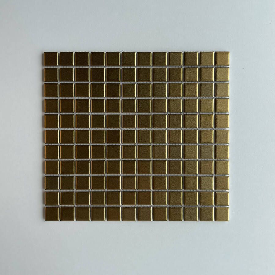 The Mosaic Factory Barcelona mozaïektegel 2 3x2 3cm Gold Matt Metalic
