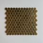 The Mosaic Factory Barcelona Mozaïektegel 2.3x2.6x0.5cm wandtegel binnen zeshoek keramiek mat goud metallic per matje AMH23GD - Thumbnail 5