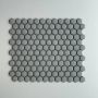 The Mosaic Factory Barcelona mozaïektegel 26x30cm wandtegel Zeshoek Hexagon Porselein Soft Grey with Edge Glans AFH23330 - Thumbnail 3