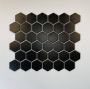 The Mosaic Factory Barcelona mozaïektegel 28.2x32.1cm wand en vloertegel Zeshoek Hexagon Porselein Black Mat AMH13317 - Thumbnail 2