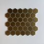 The Mosaic Factory Barcelona Mozaïektegel 5.1x5.9x0.6cm wandtegel -binnen zeshoek porselein mat goud metallic per matje AMH13GD - Thumbnail 4