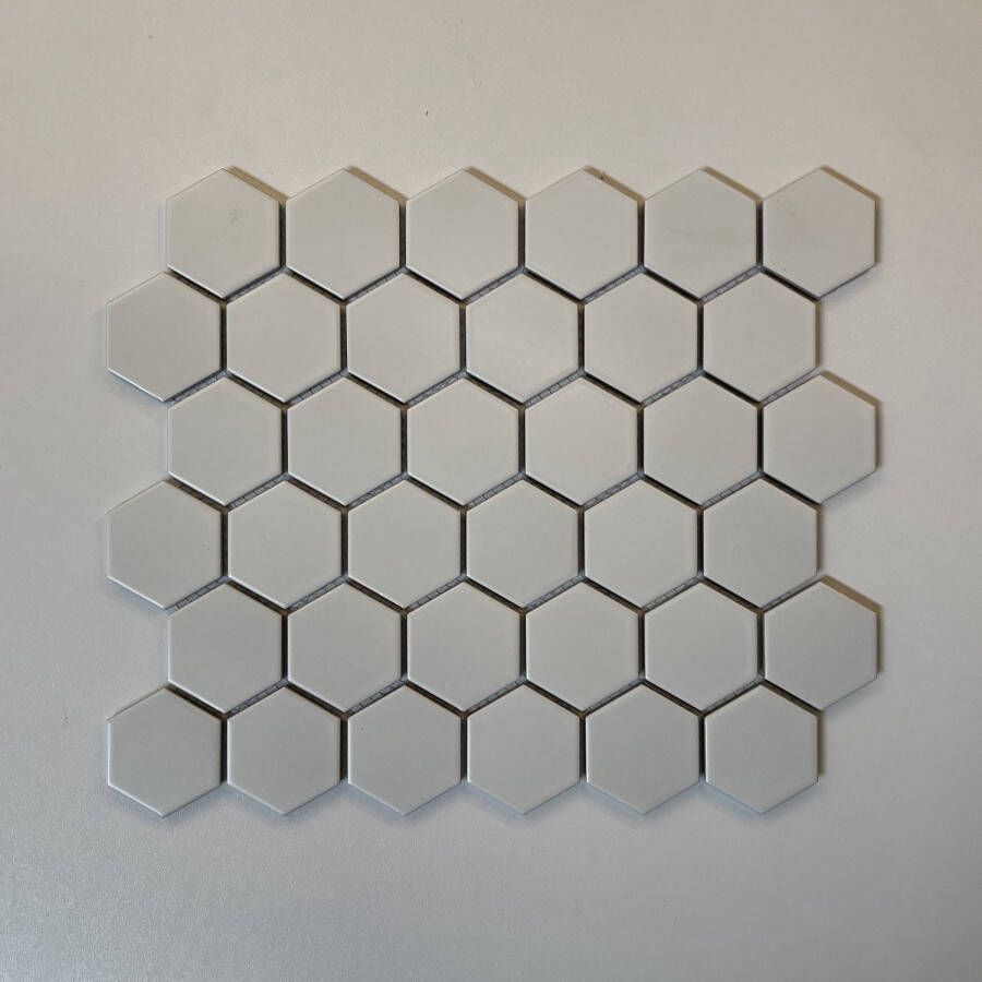 The Mosaic Factory Barcelona mozaïektegel hexagon 5 1x5 9cm White Matt