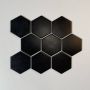 The Mosaic Factory Barcelona mozaïektegel 25.6x29.6cm wand en vloertegel Zeshoek Hexagon Porselein Black Mat AMH95317 - Thumbnail 3
