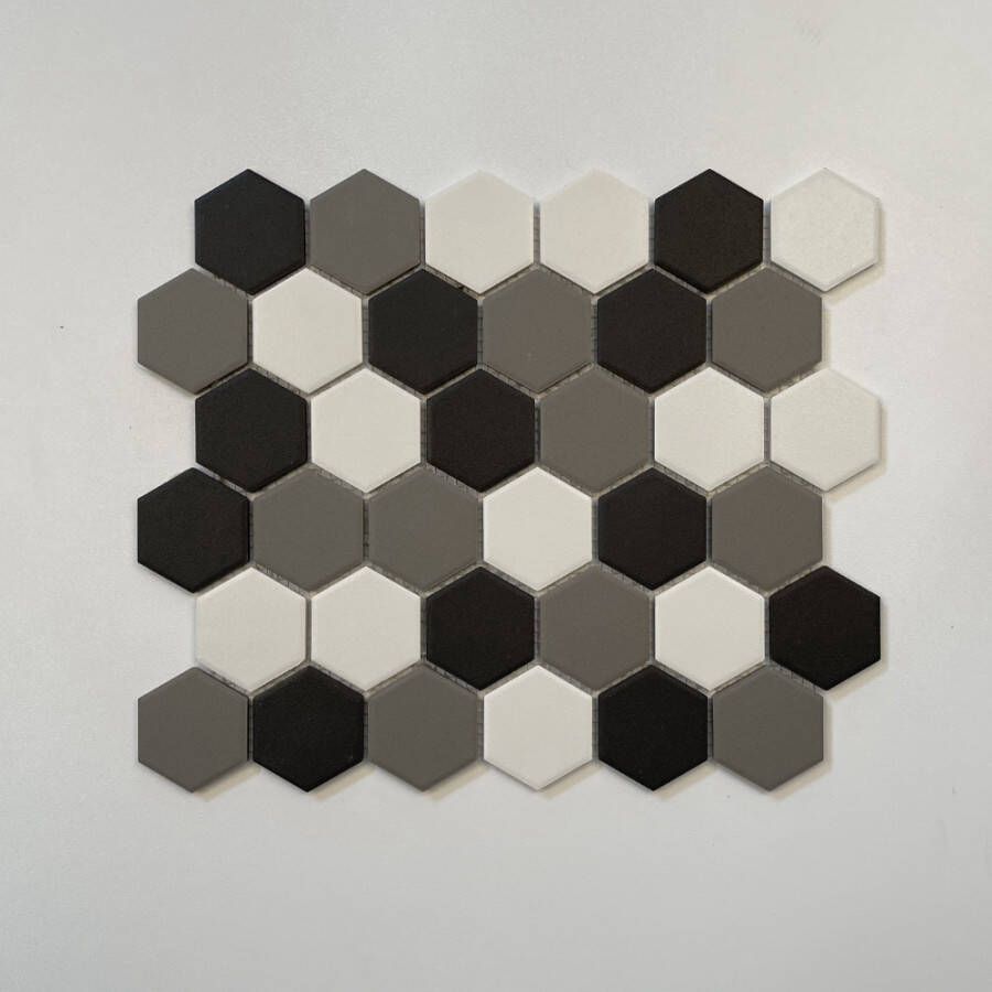 The Mosaic Factory London mozaïektegel hexagon 5 1x5 9cm Contrast mix