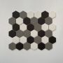 The Mosaic Factory London mozaïektegel 28.2x32.1cm wand en vloertegel Zeshoek Hexagon Porselein Contrast mix Mat LOH10MIX3 - Thumbnail 3