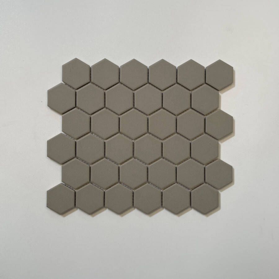 The Mosaic Factory London mozaïektegel hexagon 5 1x5 9cm Grey