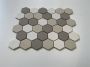 The Mosaic Factory London mozaïektegel 28.2x32.1cm wand en vloertegel Zeshoek Hexagon Porselein White mix Mat LOH10MIX2 - Thumbnail 4