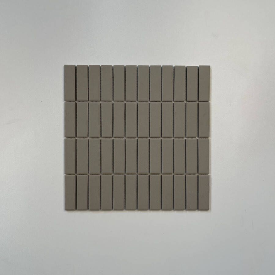 The Mosaic Factory London mozaïektegel rechthoekig 2 3x7 3cm Grey