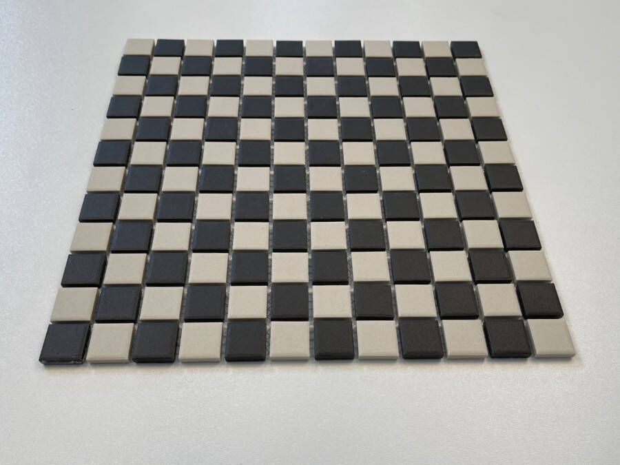 The Mosaic Factory London mozaïektegel vierkant 2 3x2 3cm Chessboard