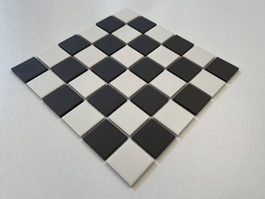 The Mosaic Factory London mozaïektegel vierkant 4 8x4 8cm Chessboard
