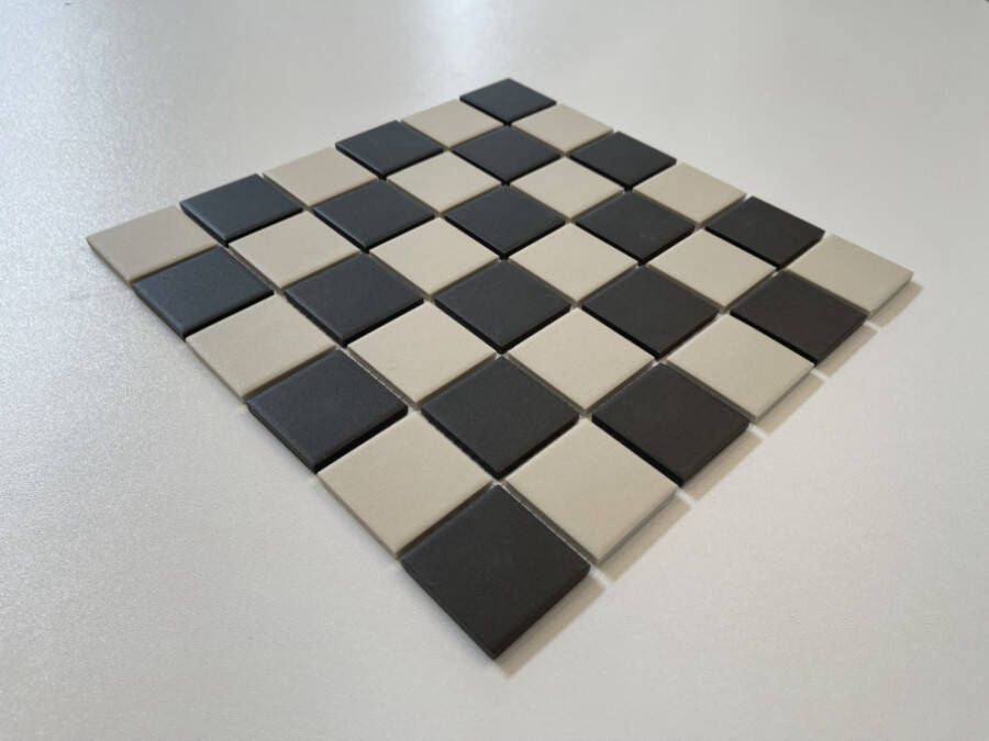 The Mosaic Factory London mozaïektegel vierkant 4 8x4 8cm Chessboard