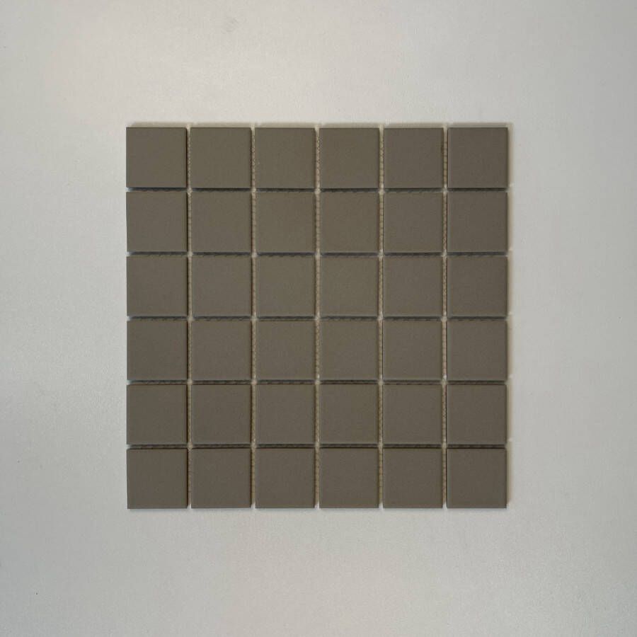 The Mosaic Factory London mozaïektegel vierkant 4 8x4 8cm Grey
