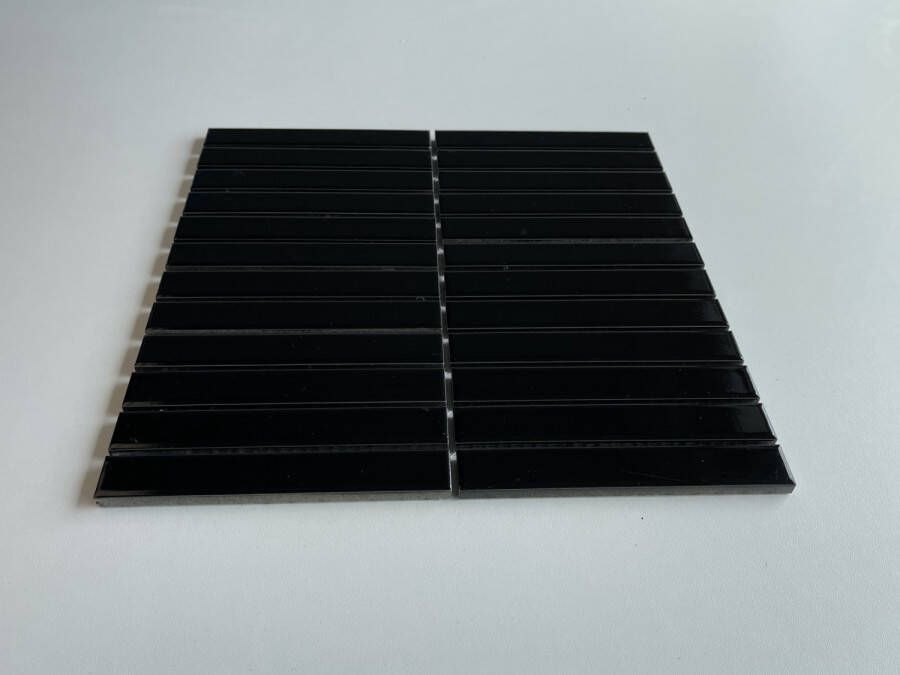 The Mosaic Factory Sevilla Kit-Kat Fingers mozaïektegel 2 2x14 5cm Black Glossy