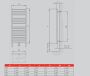 THERMRAD Rvs Lina radiator 393W recht verticaal buis rond 4 aansluitingen hxlxd 1600x600mm glanzend - Thumbnail 4