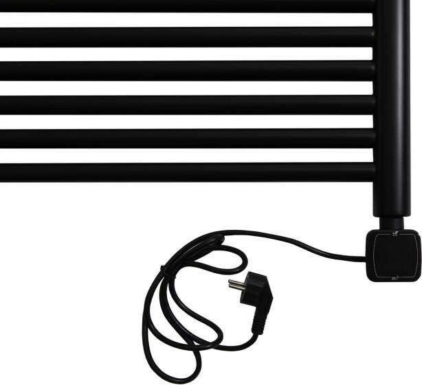 Thermrad Tone-E elektrische handdoekradiator 120x55cm 600W mat zwart
