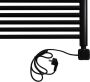 Thermrad Tone-E elektrische handdoekradiator 120x55cm 600W mat zwart - Thumbnail 3