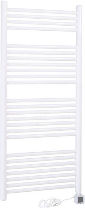 Thermrad Tone-E elektrische handdoekradiator 120x55cm 600W wit RAL 9016