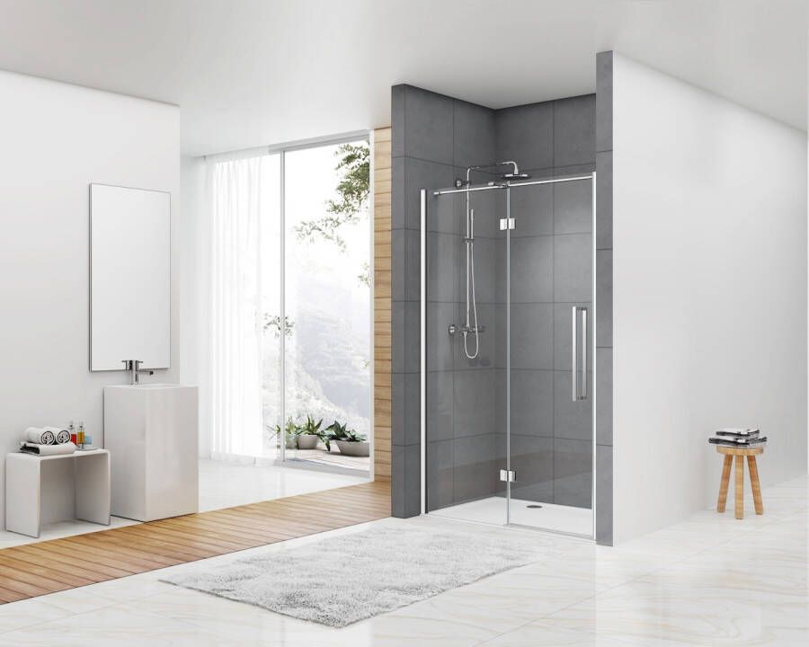 Van Rijn Products ST05300 nis douchedeur 2-delig 90x200 cm chroom