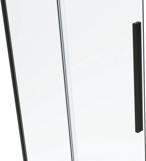 Van Rijn Products ST06350 douchecabine schuifdeur zij-instap 120x90cm rookglas zwart