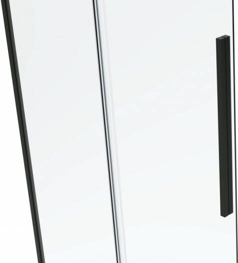 Van Rijn Products ST06350 douchecabine schuifdeur zij-instap 160x100cm rookglas zwart
