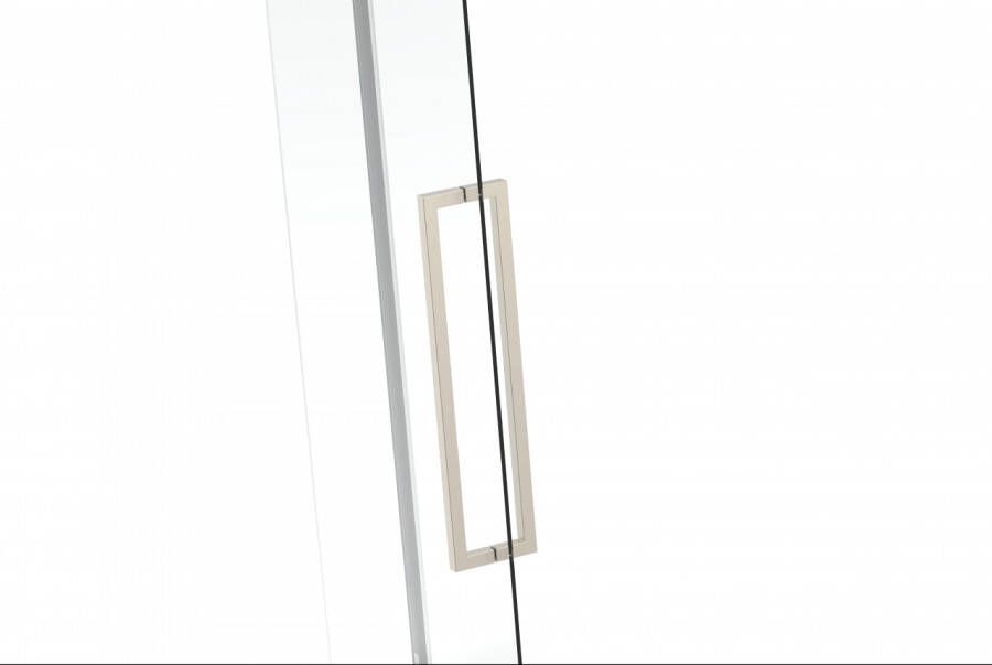 Van Rijn Products ST08300 nis draaideur 2 delig 100x200cm helder glas RVS