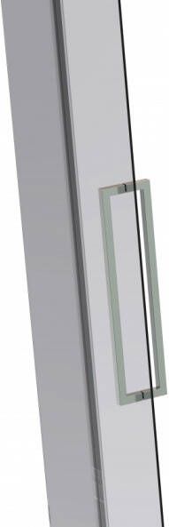 Van Rijn Products ST08300 nis draaideur 2 delig 120x200cm grijs rookglas chroom