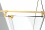 Van Rijn Products ST08300 nis draaideur 2 delig 130x200cm grijs rookglas mat messing - Thumbnail 2