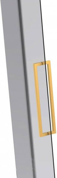 Van Rijn Products ST08300 nis draaideur 2 delig 130x200cm grijs rookglas mat messing
