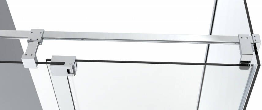 Van Rijn Products ST08350 douchecabine zij-instap 100x100cm grijs rookglas chroom