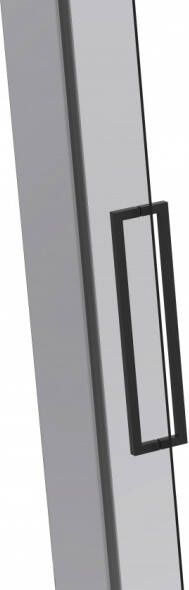Van Rijn Products ST08350 douchecabine zij-instap 100x100cm grijs rookglas zwart