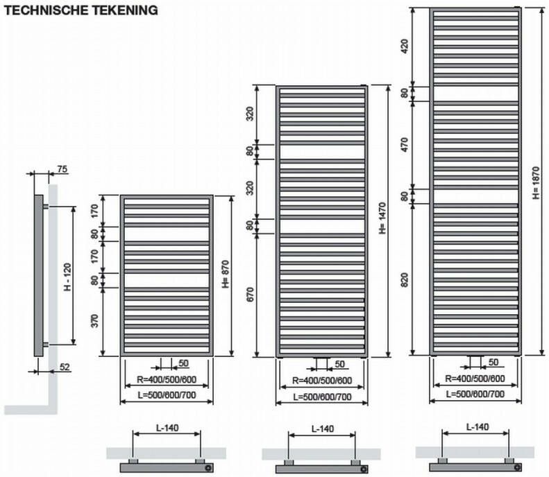 Vasco Arche AB designradiator 87 x 70 cm(H x L)zwart m300