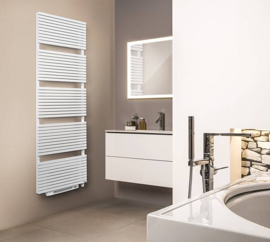 Vasco Carre BAD CB-EL-BL elektrische radiator met blower 50x74 7cm 1500W wit RAL 9016