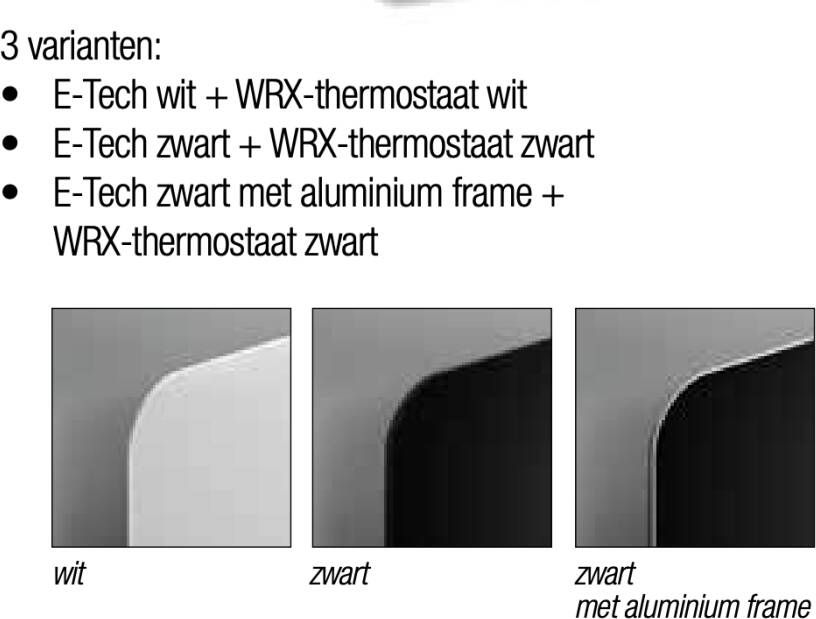 Vasco E-Tech radiator infrarood 60x100cm 255W zwart RAL 9005