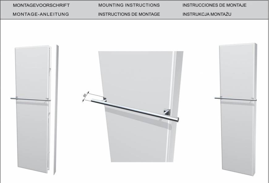 Vasco Flat-V-Line handdoekbeugel 70cm chroom