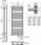 Vasco GK-EL elektrische handdoekradiator 50x87 8cm 500W wit RAL 9016 - Thumbnail 3
