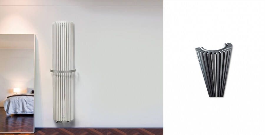 Vasco Zana ZV-O halfronde radiator 47 3x180cm 2094W wit RAL 9016