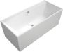 Villeroy & Boch Collaro kunststof inbouw bad acryl rechthoekig zonder poten 160 x 75 x 47 cm chroom stone white - Thumbnail 2