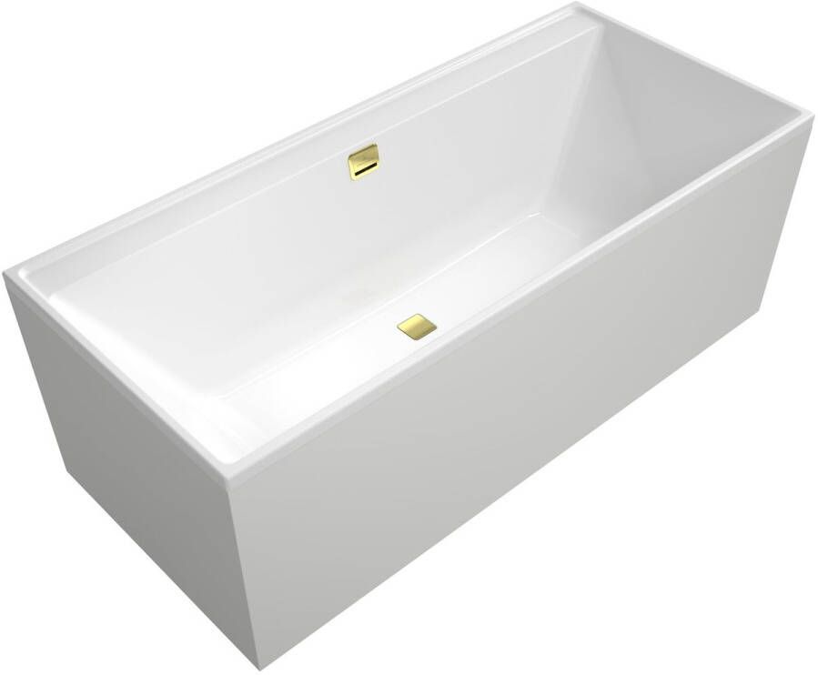 Villeroy & Boch Collaro inbouwbad 160x75cm wit Gold afvoer overloop