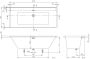 Villeroy & Boch Collaro kunststof inbouw bad acryl rechthoekig zonder poten 170 x 75 x 47 cm chroom wit alpin - Thumbnail 4