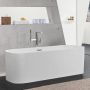 Villeroy & Boch Finion kunststof vrijstaand duobad quaryl ovaal 170x70x48cm incl. push-to-open afvoerplug + overloop chroom wit UBQ177FIN7A100V401 - Thumbnail 2