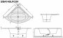 Villeroy & Boch Loop & Friends hoekbad 140 x 140 cm ovale binnenvorm zonder voorpaneel wit - Thumbnail 2