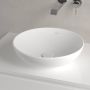 Villeroy & Boch Loop & Friends Opzetwastafel 420 x 420 x 120 mm Stone White CeramicPlus met overloop ongeslepen - Thumbnail 3