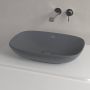 Villeroy & Boch Loop & Friends Opzetwastafel 560 x 380 x 120 mm Grafiet CeramicPlus met overloop ongeslepen - Thumbnail 3