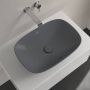 Villeroy & Boch Loop & Friends Opzetwastafel 560 x 380 x 120 mm Grafiet CeramicPlus met overloop ongeslepen - Thumbnail 4