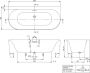 Villeroy & Boch Loop & Friends Oval back-to-wall bad 170x75cm acryl hoek links rechts Stone White - Thumbnail 2
