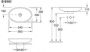Villeroy & Boch Loop en Friends opzetwastafel met plug met keramische afdekking 58.5x38cm zonder overloop wit 51510101 - Thumbnail 3