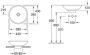 Villeroy & Boch Loop en Friends opzetwastafel met plug met keramische afdekking O43cm zonder overloop wit 51440101 - Thumbnail 3