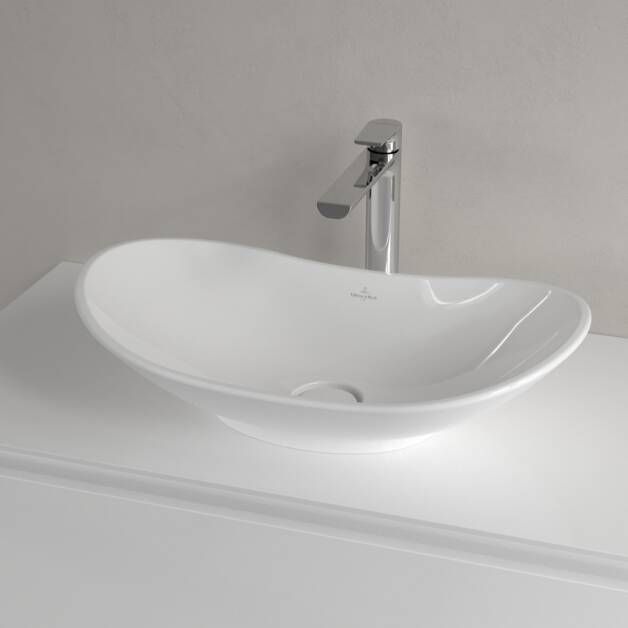 Villeroy & Boch My Nature Opzetwastafel 610 x 360 x 150 mm Wit Alpin CeramicPlus zonder overloop ongeslepen